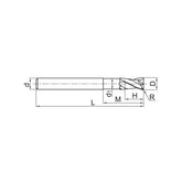 Solid carbide milling Torus mill long shank General machining of Al and Al alloys AL-2RL-AIR - Makotools Industrial Supply Tools for Metal Cutting